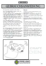 Preview for 19 page of Power Craft Garden 75028 Instruction Manual