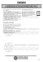 Предварительный просмотр 20 страницы Power Craft Garden 78153 Instruction Manual