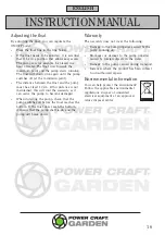 Предварительный просмотр 16 страницы Power Craft Garden 79890 Instruction Manual