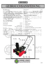 Предварительный просмотр 63 страницы Power Craft Garden 89037 Instruction Manual