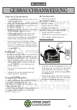 Предварительный просмотр 69 страницы Power Craft Garden 89037 Instruction Manual