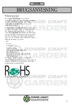 Preview for 7 page of Power Craft Garden 89063 Instruction Manual