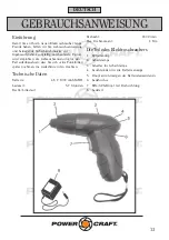 Предварительный просмотр 13 страницы Power Craft 10607 Instruction Manual