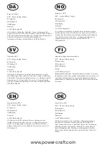 Preview for 2 page of Power Craft 10650 Instruction Manual