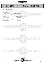 Preview for 9 page of Power Craft 10650 Instruction Manual