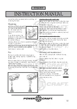 Preview for 12 page of Power Craft 11544 Instruction Manual