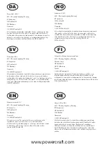 Preview for 2 page of Power Craft 11940 Instruction Manual