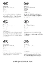 Preview for 2 page of Power Craft 26182 Instruction Manual