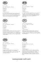 Preview for 2 page of Power Craft 4500 Instruction Manual