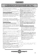 Preview for 20 page of Power Craft 47000 Instruction Manual