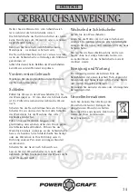 Предварительный просмотр 14 страницы Power Craft 54479 Instruction Manual