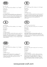 Preview for 2 page of Power Craft 54480 Instruction Manual