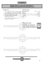 Предварительный просмотр 8 страницы Power Craft 54772 Instruction Manual