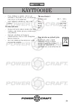 Preview for 10 page of Power Craft 54772 Instruction Manual