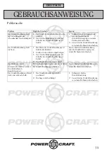 Предварительный просмотр 15 страницы Power Craft 54843 Instruction Manual