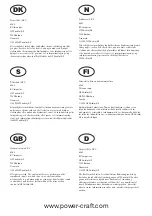 Preview for 2 page of Power Craft 54849 Instruction Manual