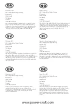 Preview for 2 page of Power Craft 55999 Instruction Manual