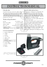 Preview for 11 page of Power Craft 59213 Instruction Manual