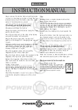 Preview for 12 page of Power Craft 59213 Instruction Manual