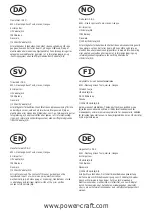 Preview for 2 page of Power Craft 62000 Instruction Manual