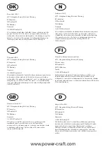 Preview for 2 page of Power Craft 66498 Instruction Manual