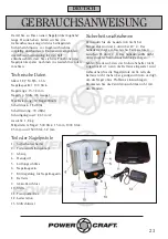 Предварительный просмотр 23 страницы Power Craft 66498 Instruction Manual