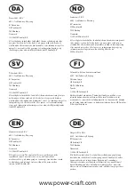 Preview for 2 page of Power Craft 68997 Instruction Manual