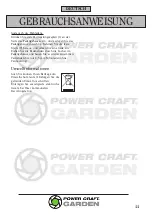 Предварительный просмотр 44 страницы Power Craft 78107 Instruction Manual