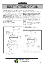 Предварительный просмотр 29 страницы Power Craft 78521 Instruction Manual