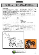 Предварительный просмотр 38 страницы Power Craft 89033 Instruction Manual