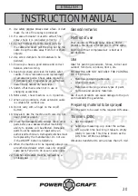 Preview for 20 page of Power Craft 89040 Instruction Manual