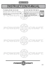 Предварительный просмотр 22 страницы Power Craft 89040 Instruction Manual