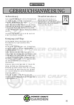 Предварительный просмотр 26 страницы Power Craft 99019 Instruction Manual