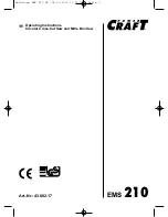 Preview for 4 page of Power Craft EMS 210 Operating Instructions Manual