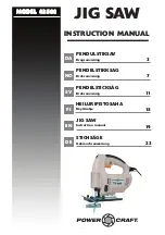 Preview for 1 page of Power Craft JIG SAW 42500 Instruction Manual