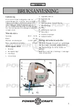 Preview for 7 page of Power Craft JIG SAW 42500 Instruction Manual