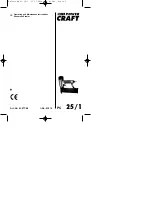 Preview for 1 page of Power Craft PC 25/1 Operating And Maintenance Instructions Manual