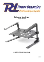 Power Dynamics DJ Laptop stand +tray Instruction Manual preview