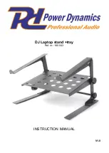 Preview for 1 page of Power Dynamics DJ Laptop stand +tray Instruction Manual