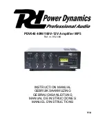 Power Dynamics PDV040 Instruction Manual предпросмотр