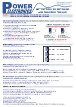 Preview for 8 page of Power Electronics SE-4E110 User Manual