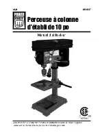 Предварительный просмотр 20 страницы Power Fist 10 in. Bench-Top Drill Press User Manual