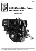 Power Fist 13 HP 389cc OHV Gas Engine User Manual preview