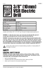 Preview for 3 page of Power Fist 8548612 Operator'S Manual