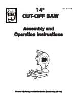 Power Fist CUT-OFF SAW Assembly And Operation Instructions Manual preview