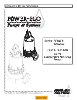 Предварительный просмотр 1 страницы Power-flo PF6NC Series Installation, Service & Parts Manual