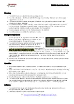 Предварительный просмотр 2 страницы Power Inspired AG1500-PSU Quick Start Manual