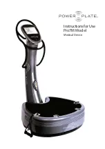 Power Plate Pro7M Instructions For Use Manual preview