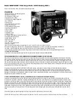 Preview for 2 page of Power Pro GEN7500DF Instruction Manual