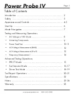 Preview for 3 page of Power Probe IV User Manual